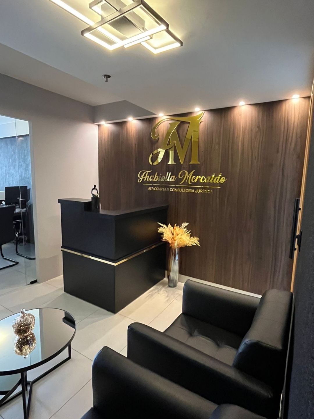 Recepção do escritório Fhabiolla Mercaldo